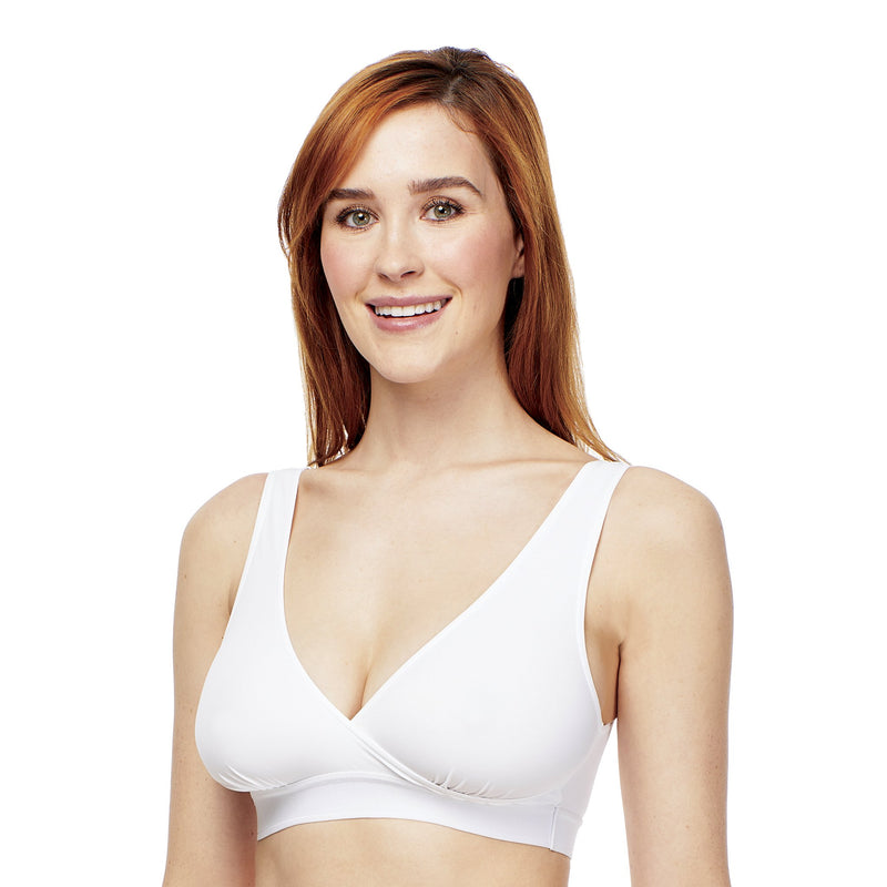 White Front Closure Cotton Comfort Bra B C D Dd Cup 42 at  Women's  Clothing store